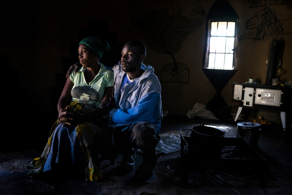Portrait of Beauty and her husband at home. Photo by Melanie Wenger/COSMOS